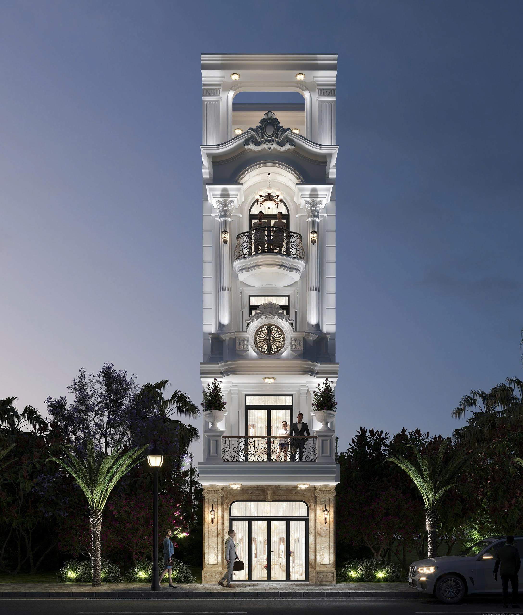 THI CÔNG NHÀ PHỐ TÂN CỔ ĐIỂN TẠI HẬU GIANG - NHÀ PHỐ 4 TẦNG SANG TRỌNG - TIỆN NGHI - BỀN VỮNG