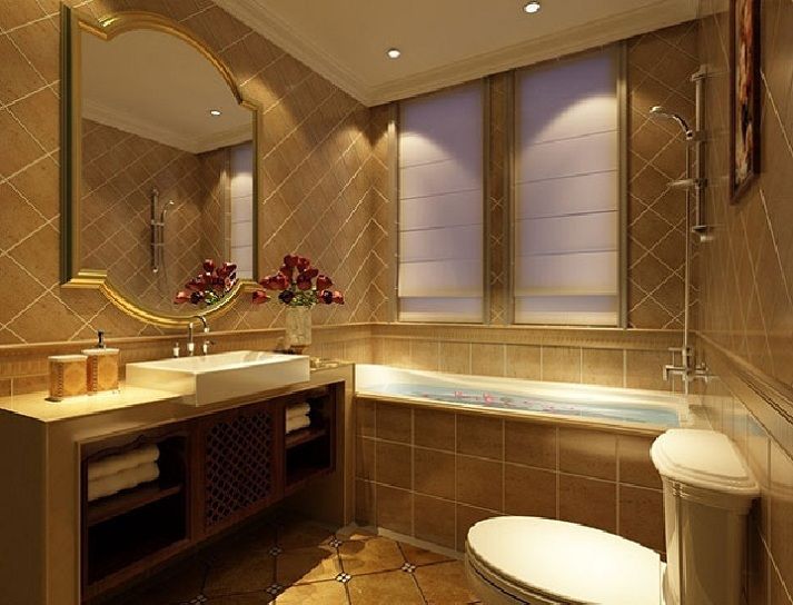 thiết kế phòng tắm phong cách vinatge cổ điển