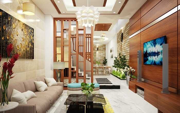 Thiết kế nội thất mẫu nhà đẹp 3 tầng 5x12m
