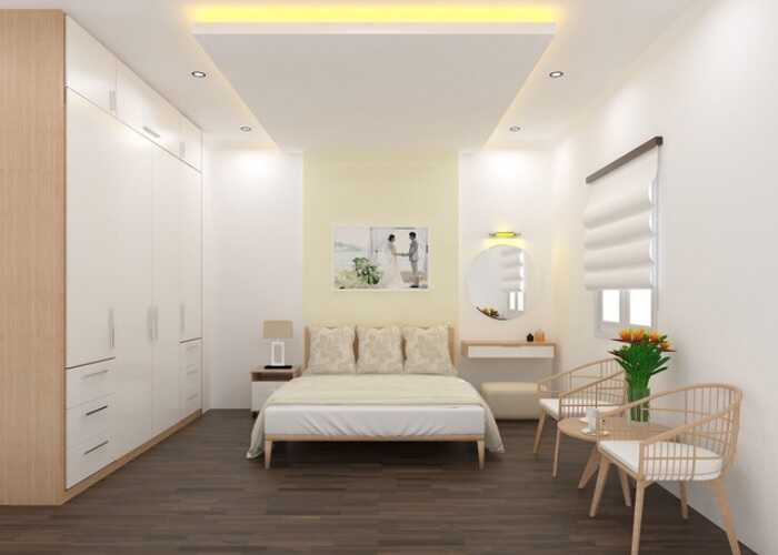 Thiết kế nội thất phòng ngủ mẫu nhà 1 trệt 1 lầu 6x20 tiện nghi
