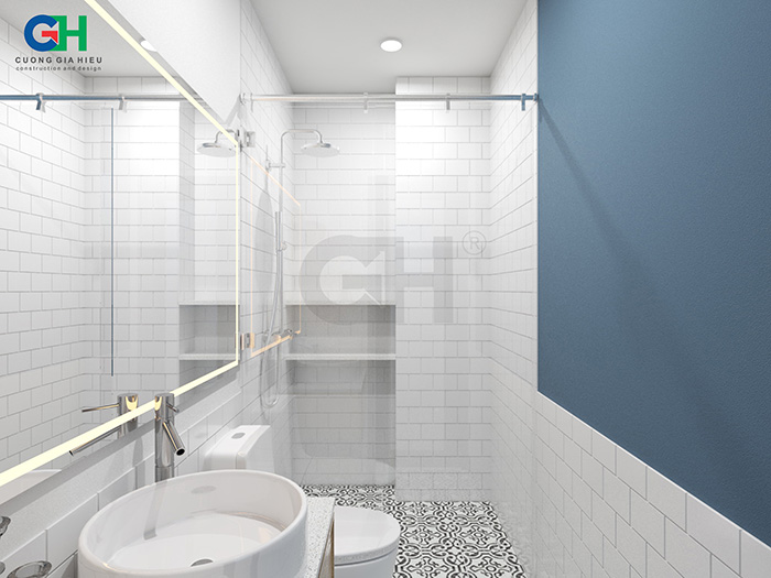 Thiết kế nội thất phòng tắm nhà 4x15 3 tầng 