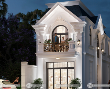 CÔNG TRÌNH THI CÔNG NHÀ PHỐ TÂN CỔ ĐIỂN TẠI DĨ AN  – MẪU NHÀ PHỐ (5m x 18m) 