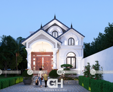 THIẾT KẾ NHÀ CẤP 4 MÁI THÁI - TÚ NHI SHOP - CÀ MAU